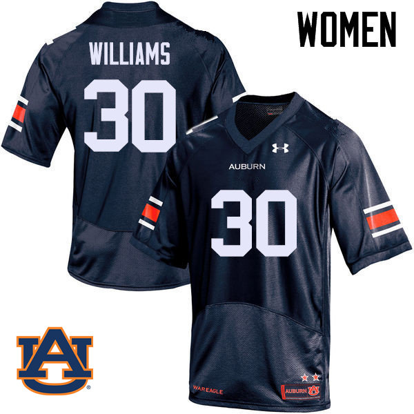Women Auburn Tigers #30 Tre Williams College Football Jerseys Sale-Navy